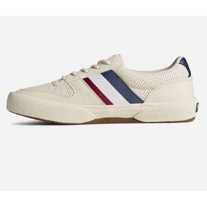 Sperry Halyard Retro Lace Up Mens Off White Sneakers Casual Shoes STS24070- 11.5